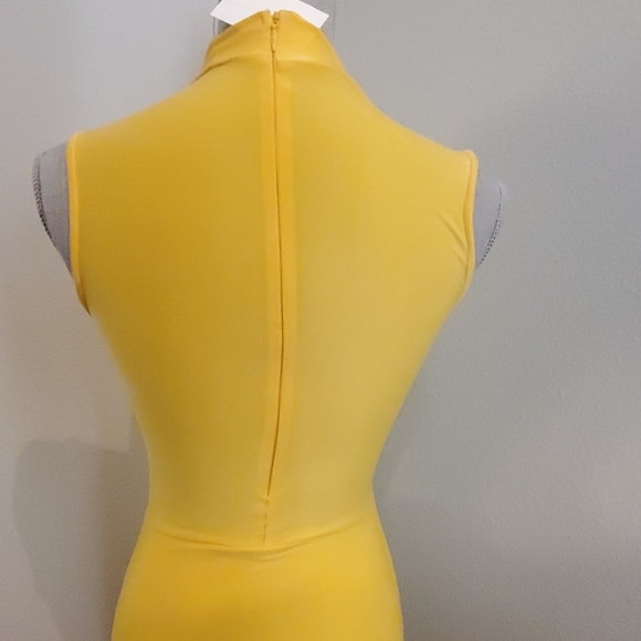 NWT Yellow Bodycon Midi Dress - Picture 4 of 4